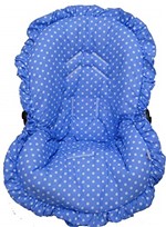 Ficha técnica e caractérísticas do produto Capa Para Bebê Conforto Poá Azul