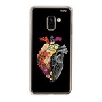 Ficha técnica e caractérísticas do produto Capa Personalizada para Galaxy A8 Plus (2018) - Coração Floral - Husky