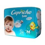 Ficha técnica e caractérísticas do produto Capricho Baby Prática Fralda Infantil M C/24 (kit C/06)
