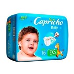 Capricho Baby Prática Fralda Infantil Xg C/16 (kit C/12)