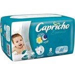 Ficha técnica e caractérísticas do produto Capricho Baby Regular Fralda Infantil M C/8 (kit C/06)