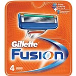 Ficha técnica e caractérísticas do produto Carga Gillette Fusion com 4 Unidades
