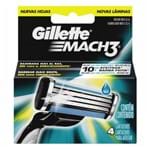Ficha técnica e caractérísticas do produto Carga Gillette Mach-3 Regular 4 Unidades