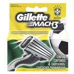 Ficha técnica e caractérísticas do produto Carga Gillette Mach3 Regular com 4 Unidades Copa
