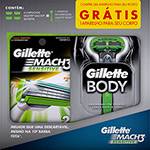 Ficha técnica e caractérísticas do produto Carga Gillette Mach 3 Sensitive com 4 Unidades + Grátis Aparelho para 0 Corpo Gillette Body