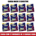 Ficha técnica e caractérísticas do produto Carga Gillette Mach3 Sensitive - Pack de 12 Unds C/ 3 Cargas