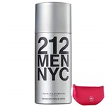 Ficha técnica e caractérísticas do produto Carolina Herrera 212 Men - Desodorante Spray Masculino 150ml+Beleza na Web Pink - Nécessaire