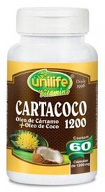 Ficha técnica e caractérísticas do produto Cartacoco 60 Cápsulas 1200mg Óleo de Cartamo com Óleo de Coco - Unilife