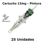 Cartucho C/ Agulha Tatuagem 13mr Curvada Pintura - 25 Unid.