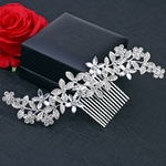 Ficha técnica e caractérísticas do produto Casamento cabelo Mulheres Pinos Clipe nupcial Diamante de cristal slide Comb Comb cabelo