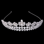 Ficha técnica e caractérísticas do produto Casamento Nupcial Flor Diamante Strass Cristal Bandana Tiara Headpiece