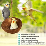 Ficha técnica e caractérísticas do produto Casca De Coco Papagaio Pássaro Pet Nest Hammock Hanging Swing Toy Bed Gaiola Decoração