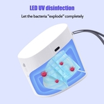 Ficha técnica e caractérísticas do produto Caso Esterilização plástico LED UV Desinfecção Box para Escova Máscara Jóias Celular
