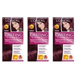 Ficha técnica e caractérísticas do produto Casting Gloss Coloração Creme 4.26 Borgonha - Kit com 03
