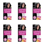 Ficha técnica e caractérísticas do produto Casting Tinta Creme Gloss 100 Preto Noite (Kit C/06)