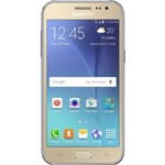 Ficha técnica e caractérísticas do produto Celular Samsung J200 Galaxy Tv 8GB Dual - Sm-J200BZDPZTO | Dourada | Quadriband