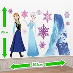 Ficha técnica e caractérísticas do produto Cenário Adesivo Frozen - Princesas Elsa e Anna