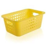 Ficha técnica e caractérísticas do produto Cesto Organizador Plástico Amarelo 12,5x29x19,5cm 4,5L Organize OU