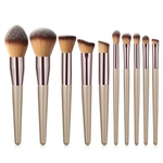 Ficha técnica e caractérísticas do produto Champagne gold makeup brush set shape natural eye shadow makeup brush custom