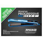 Chapinha Progressive Pro Salon Line - Placas Médias, Até 230°C,Visor Digital, Íons Anti-Friz, Bivolt