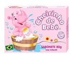 Ficha técnica e caractérísticas do produto Cheirinho de Bebê Rosa Sabonete Infantil 80g