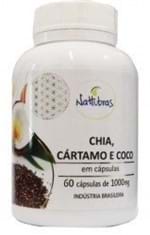 Ficha técnica e caractérísticas do produto Chia, Cártamo e Coco - Nattubras - 60 Cáps 1000Mg