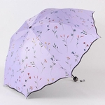 Chic Floral ANTI-UV Foldable Umbrellas Sun Compact Women Female Ladies Lady Windproof Rain Lovely Flower Candy Colorful Umbrella