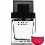 Ficha técnica e caractérísticas do produto Chic For Men Carolina Herrera Eau de Toilette - Perfume Masculino 100ml+Beleza Pink Nécessaire