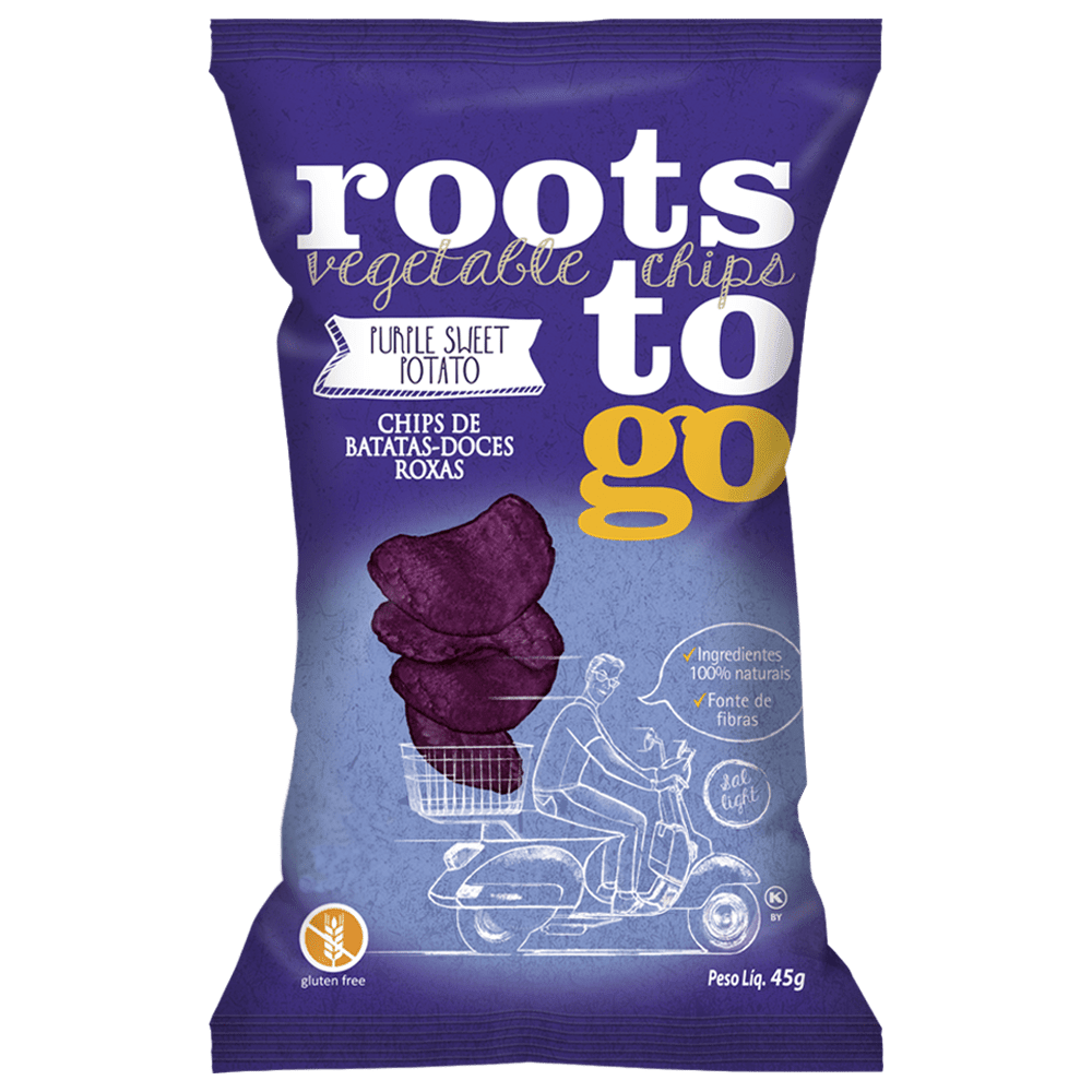 Ficha técnica e caractérísticas do produto Chips de Batatas Doces Roxas Roots To Go 45G