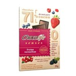 Ficha técnica e caractérísticas do produto Chocolate 71% Cacau Frutas Vermelhas Chocolife Senses 25g