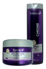 Ficha técnica e caractérísticas do produto Chrome Matizador Bothanico Hair Kit Shampoo 300ml e Mascara 250g Grisalhos Platinados Descoloridos