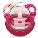 Ficha técnica e caractérísticas do produto Chupeta Classic Recortes Listras Rosa - Fase 1 - NUK