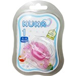 Ficha técnica e caractérísticas do produto Chupeta Kuka Premium Tamanho 1 Silicone Ortodôntico - Flores Rosa