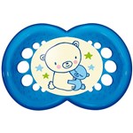 Ficha técnica e caractérísticas do produto Chupeta Night Silk Touch Urso Azul + 6 Meses - MAM