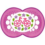 Ficha técnica e caractérísticas do produto Chupeta Ortodôntica Pearl Silk Touch Girls Tam 2 (6m+) Bicicletinha - Mam