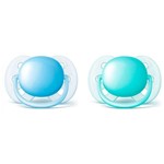 Ficha técnica e caractérísticas do produto Chupeta Philips Avent Ultra Soft Tamanho 1 0 a 6 Meses Azul 2 Unidades