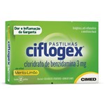 Ficha técnica e caractérísticas do produto Ciflogex Menta e Limão 3mg Cimed 12 Pastilhas