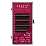 Ficha técnica e caractérísticas do produto Cílios para Alongamento Belliz - Mink C 020 14mm 1 Un