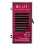 Ficha técnica e caractérísticas do produto Cílios para Alongamento Belliz - Mink C 020 14mm