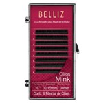 Ficha técnica e caractérísticas do produto Cílios para Alongamento Belliz - Mink C 015 10mm 1 Un