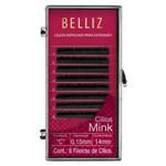 Ficha técnica e caractérísticas do produto Cílios para Alongamento Belliz - Mink C 015 14mm 1 Un