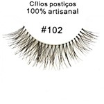 Ficha técnica e caractérísticas do produto Cílios Postiços 100% Artesanal #102 Hello Mini