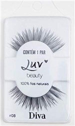 Ficha técnica e caractérísticas do produto Cílios Postiços Naturais - #08 Diva - Luv Beauty