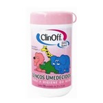 Clin Off Lenços Umedecidos Infantil Pote Rosa C/75