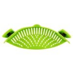Ficha técnica e caractérísticas do produto Clip-on Green Silicone Pasta snap Filtro Dishwasher Safe Colander Universal tamanho mais adequado panelas adequadas para drenagem massas legumes batatas etc