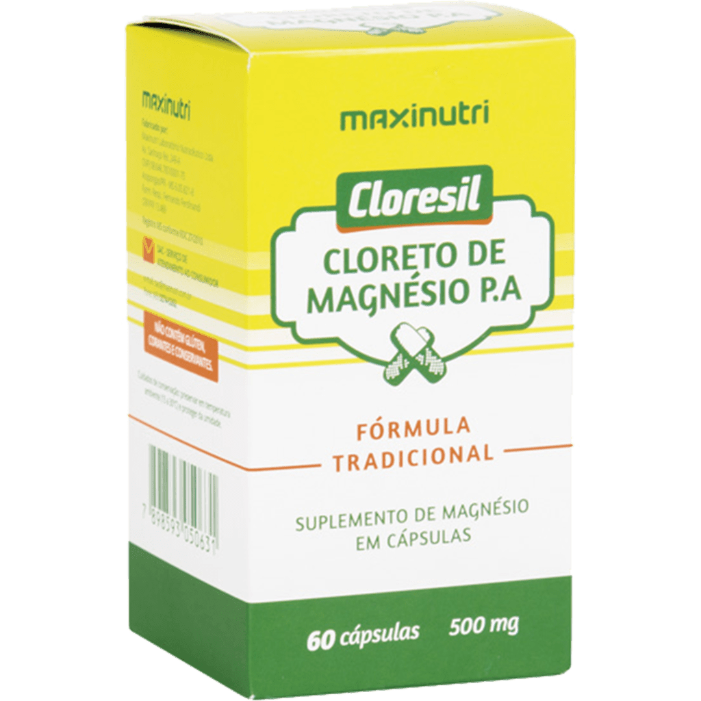 Ficha técnica e caractérísticas do produto Cloreto de Magnesio Cloresil 100Cps 500Mg Maxinutri