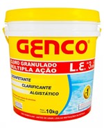 Ficha técnica e caractérísticas do produto Cloro Granulado L.E. 3 em 1- 10 Kg - Genco