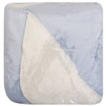 Cobertor de Bebê Laço Sherpam Liso Azul