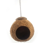 Ficha técnica e caractérísticas do produto Coconut Shell Bird Nest Cabana Casa Gaiola Com Hanging Pássaro Periquito Lanyard Pet Feeder Parrot Finch Sparrows