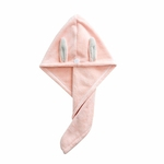 Ficha técnica e caractérísticas do produto Coelho bonito Ear Velvet Coral cabelo microfibra Secador de secagem rápida toalha de banho Cap rápida Hat Enrole